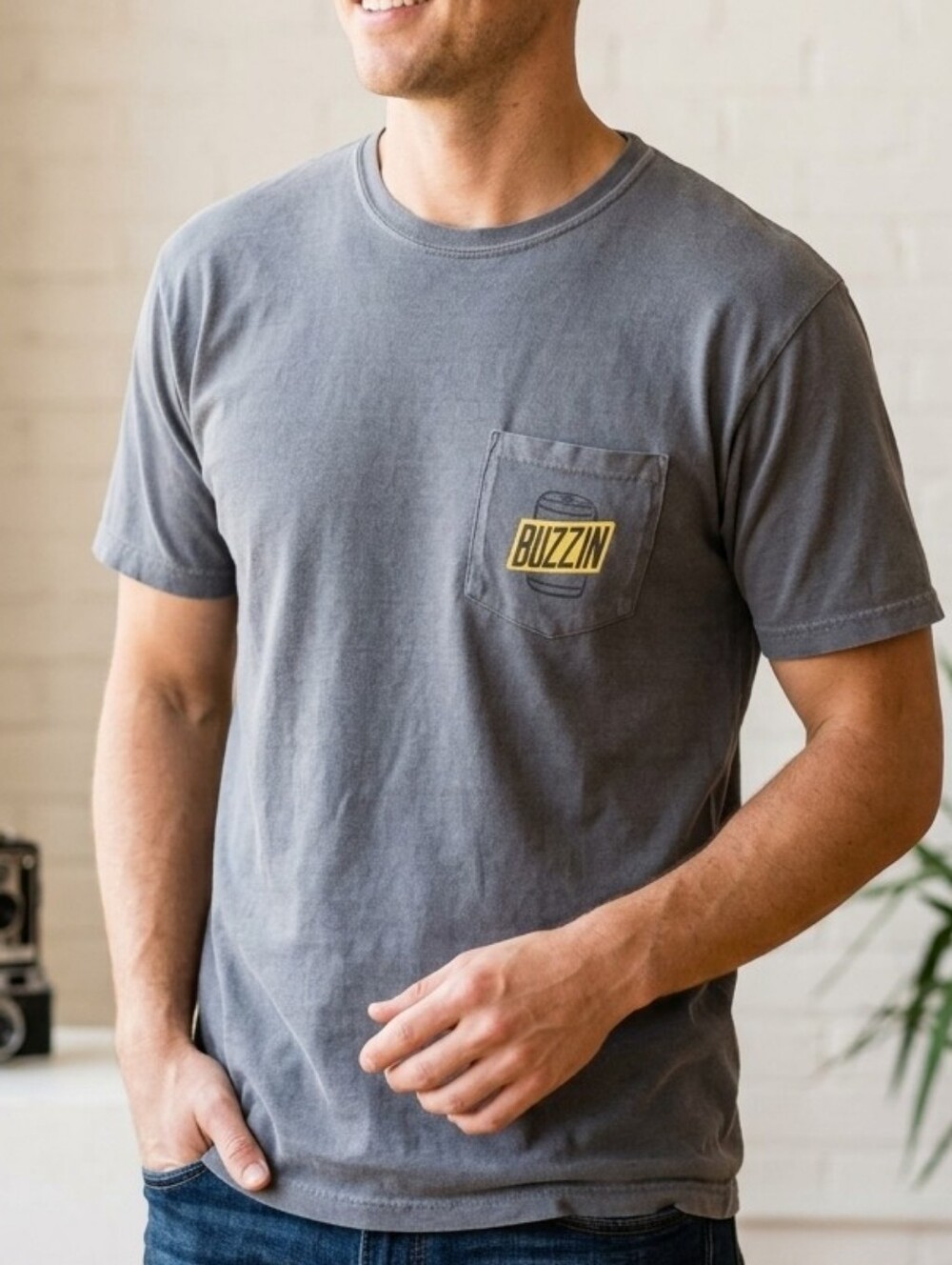 The Boys Are Buzzin Graphic Pocket Tee - Size Medium